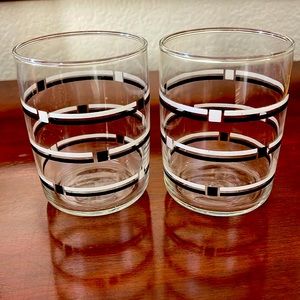 Libbey Vintage Black/White juice glasses